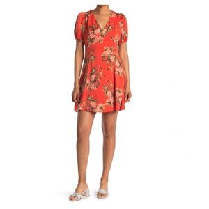 19 Cooper Coral Floral Short Sleeve Dress